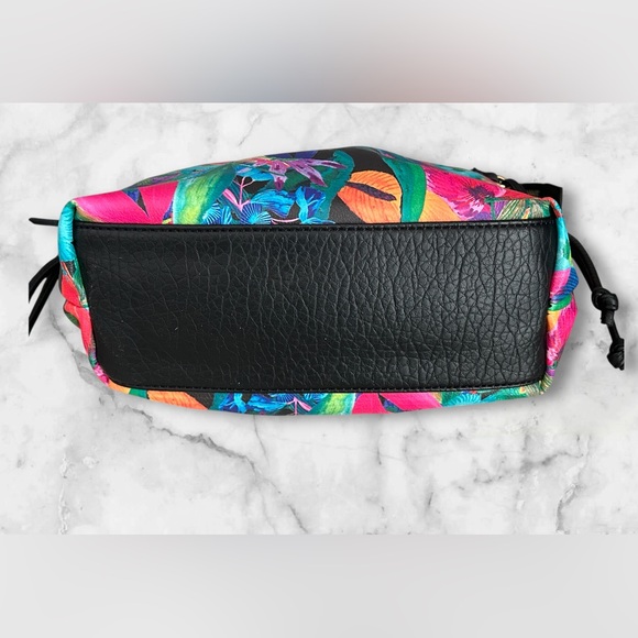 NWOT Juicy Couture Faux Tropical Floral Satchel Crossbody Bag Purse - Picture 9 of 12